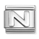 Nomination Composable Classic Link 330113/14 Letter N in 925 Silver